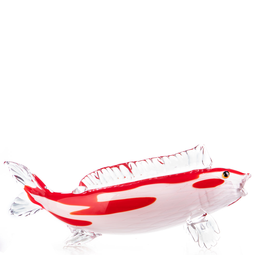 Glas Skulptur Koi Fisch im Murano Stil – Deko Figur in Handarbeit