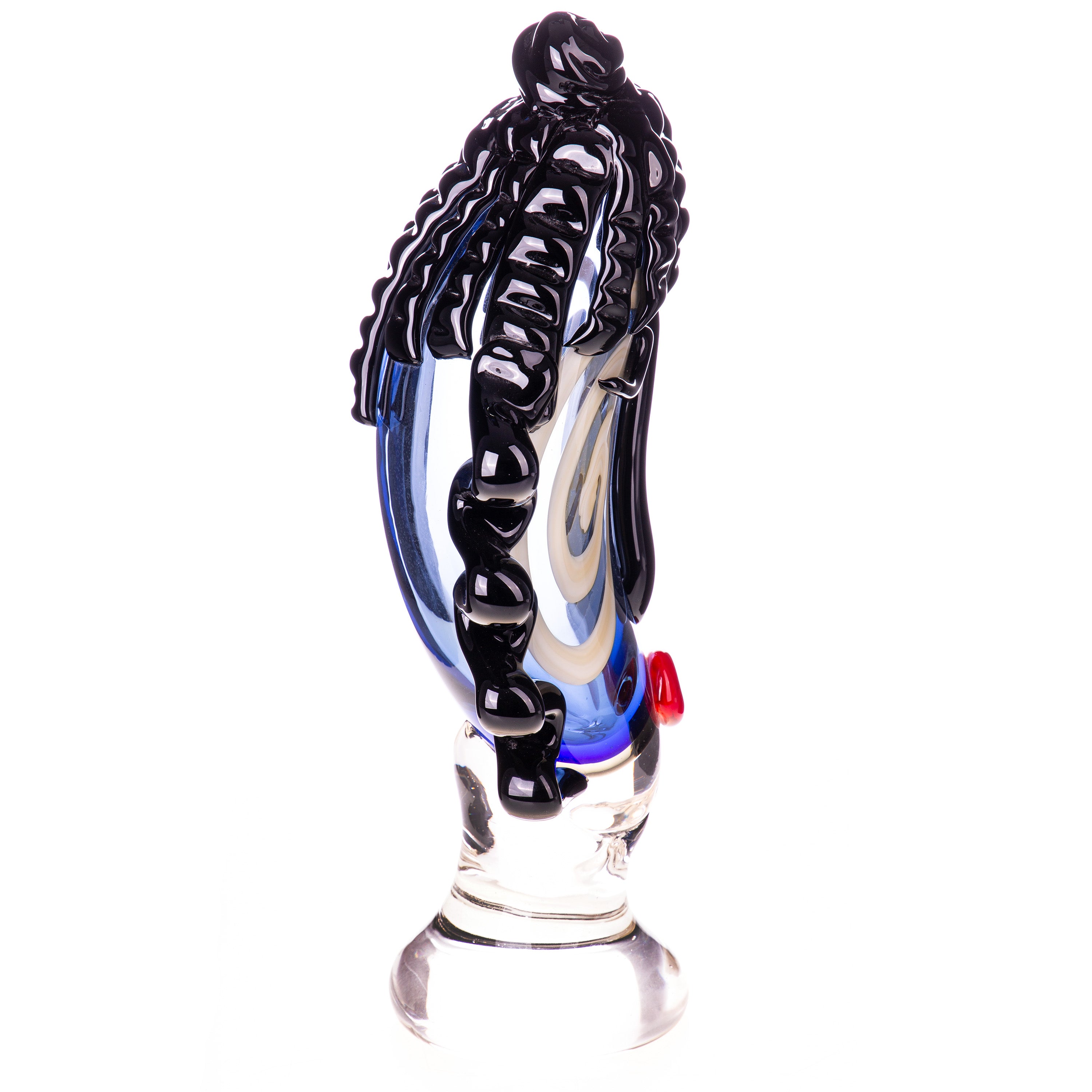 Murano Glas Skulptur - Abstraktes Gesicht aus mundgeblasenem Glas