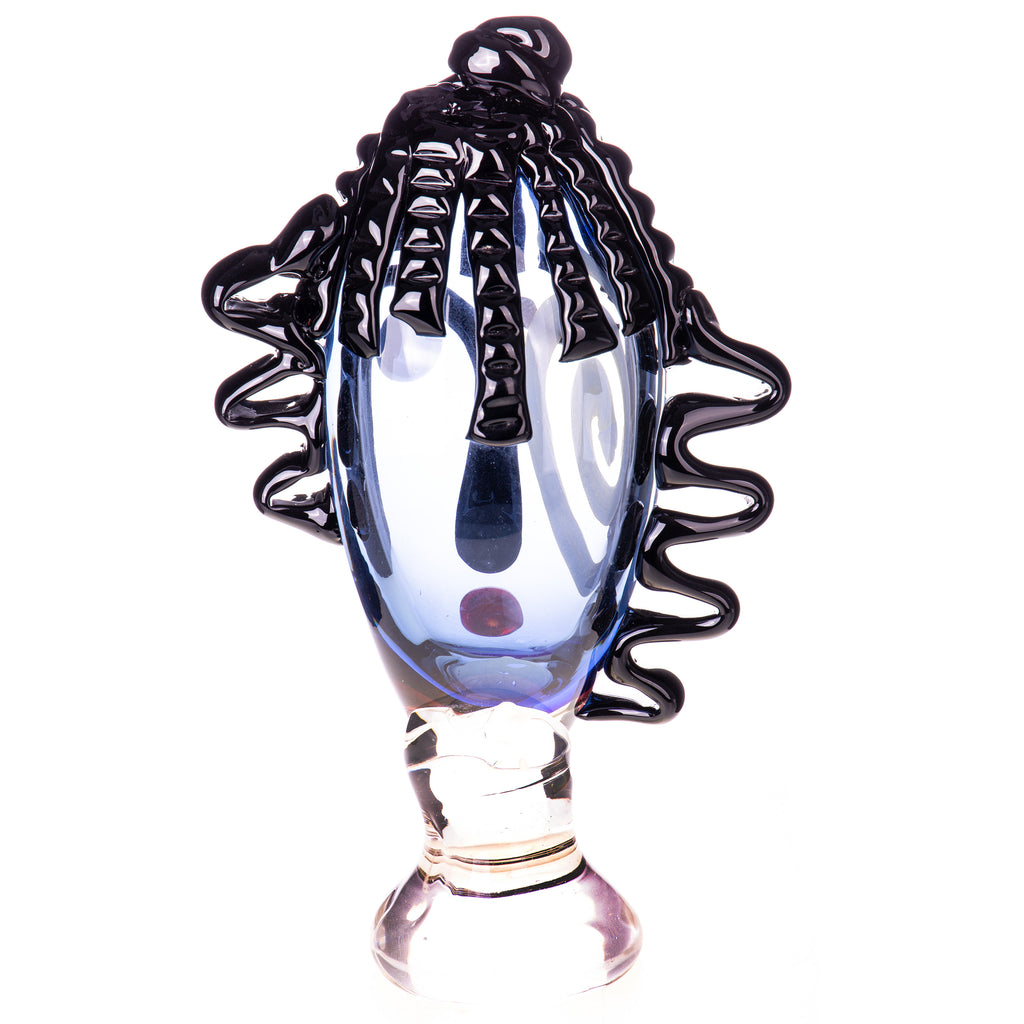 Murano Glas Skulptur - Abstraktes Gesicht aus mundgeblasenem Glas