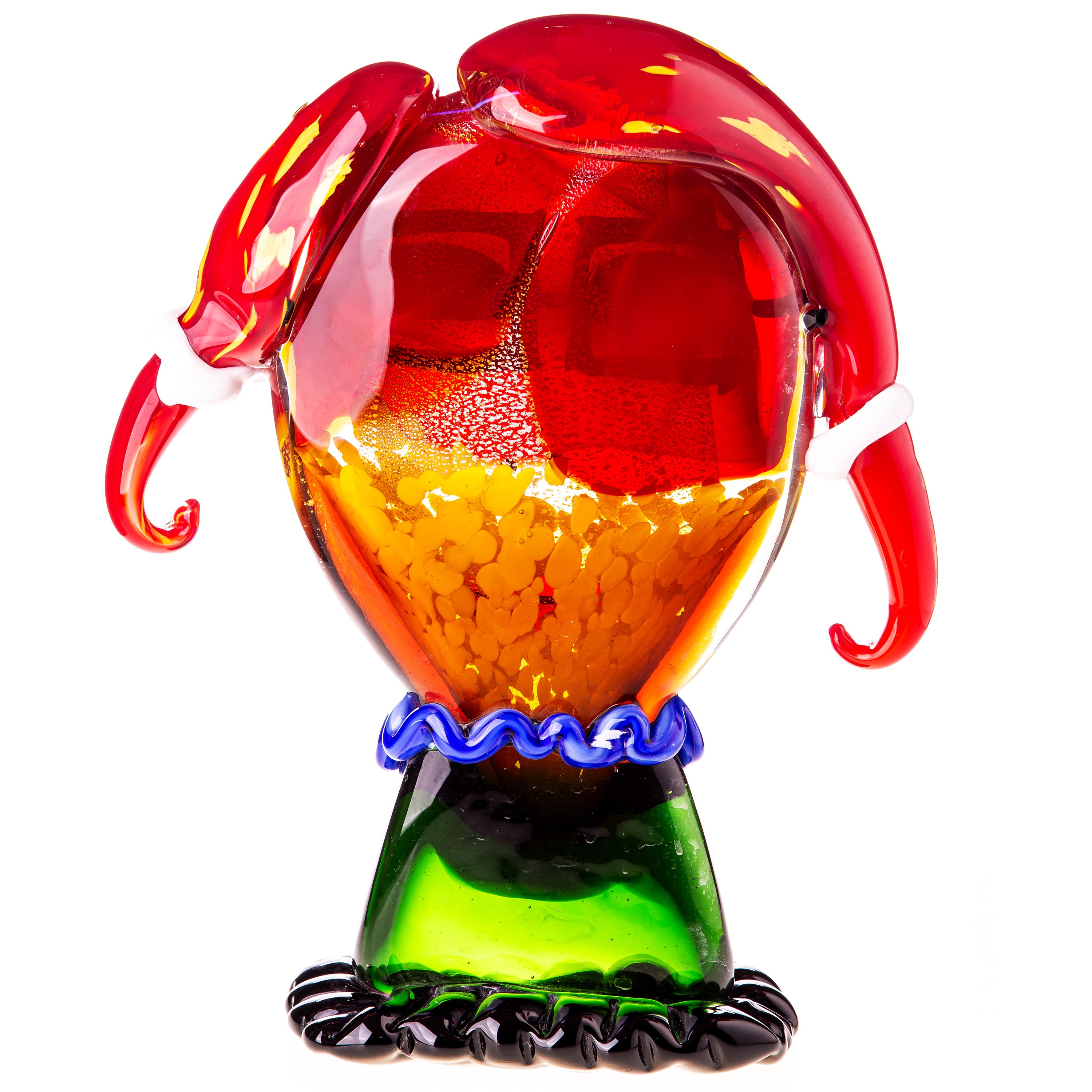 Murano Glas Skulptur - Gesicht einer Frau als Büste - mundgeblasene Glasfigur