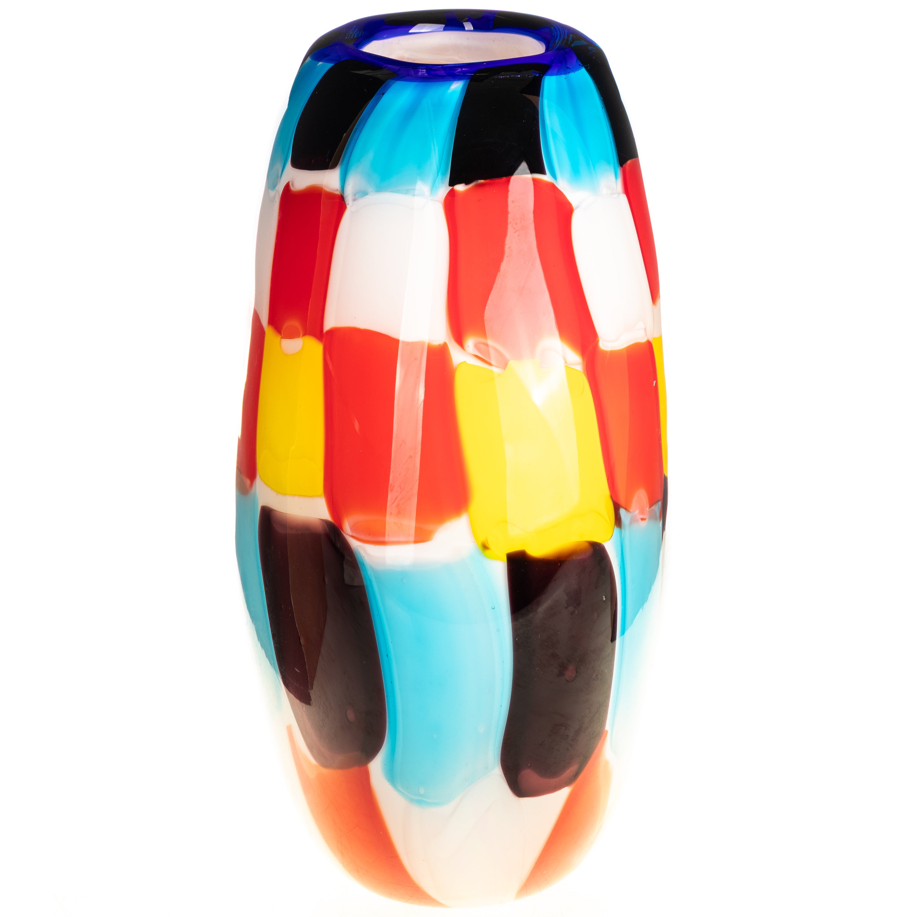 Murano Glasvase im Pezzato Stil - mundgeblasene Glaskunst