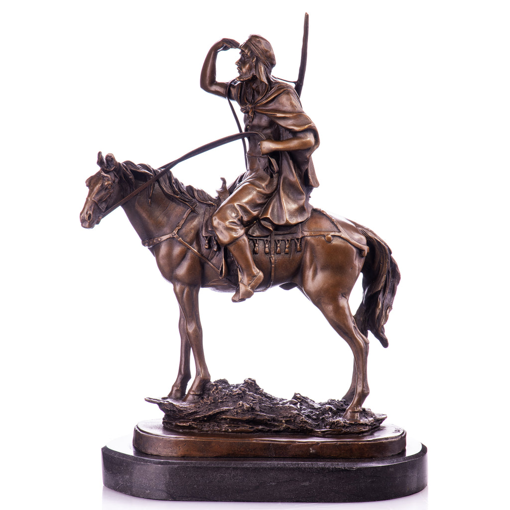 Bronzeskulptur Reiter auf Pferd im Orient