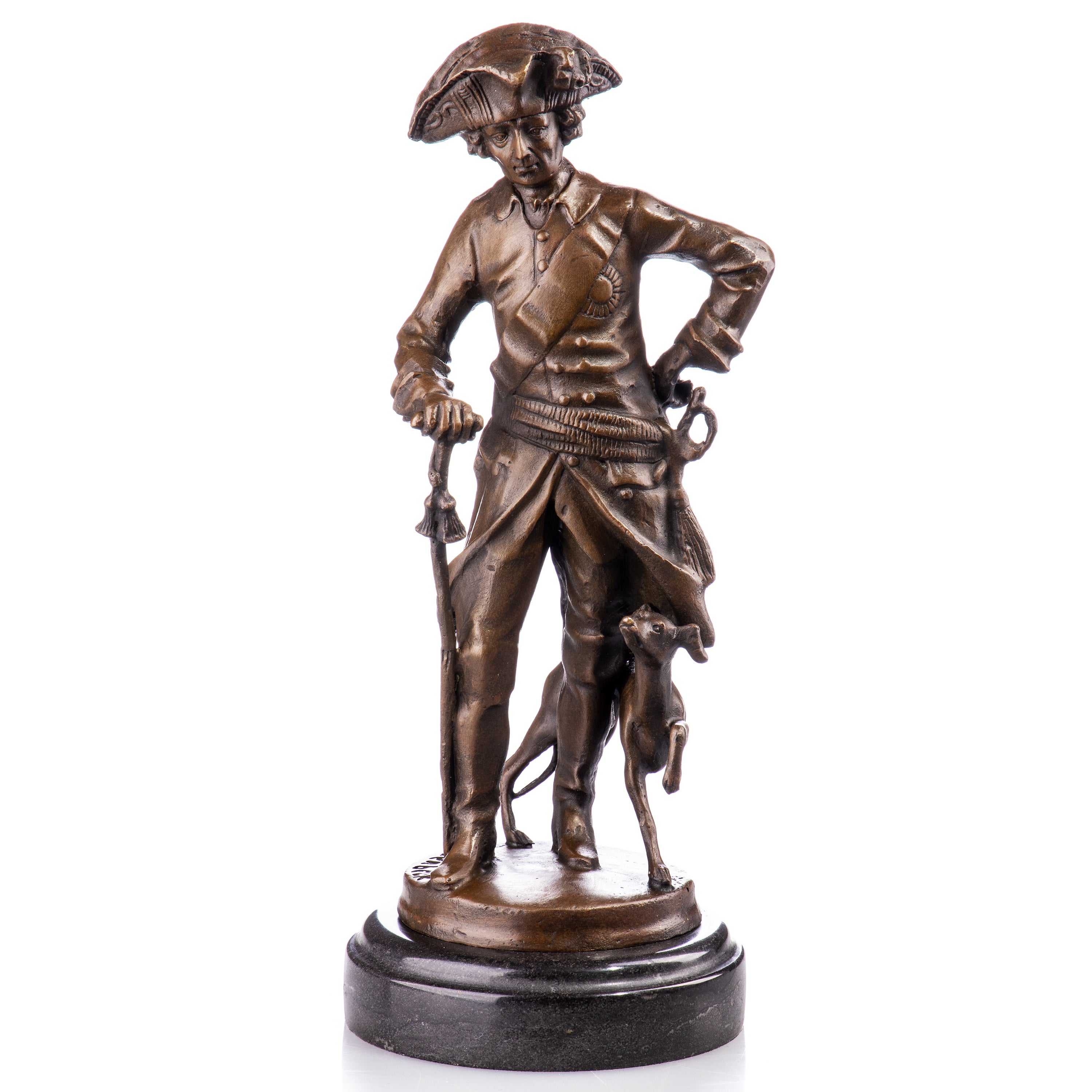 Bronze Skulptur König Friedrich II (Alter Fritz) - Gladenbeck signiert