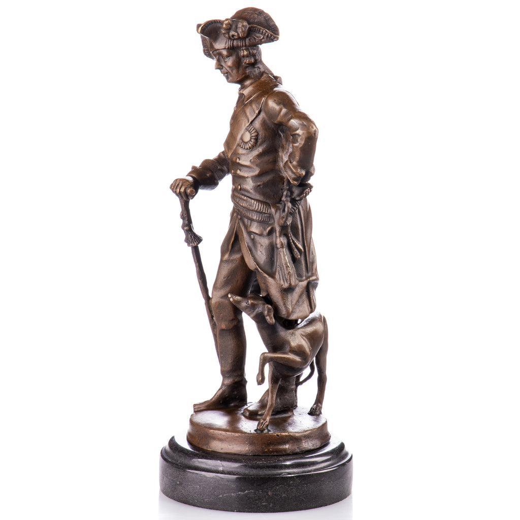 Bronze Skulptur König Friedrich II (Alter Fritz) - Gladenbeck signiert