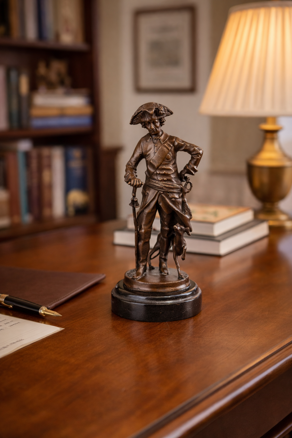 Bronze Skulptur König Friedrich II (Alter Fritz) - Gladenbeck signiert