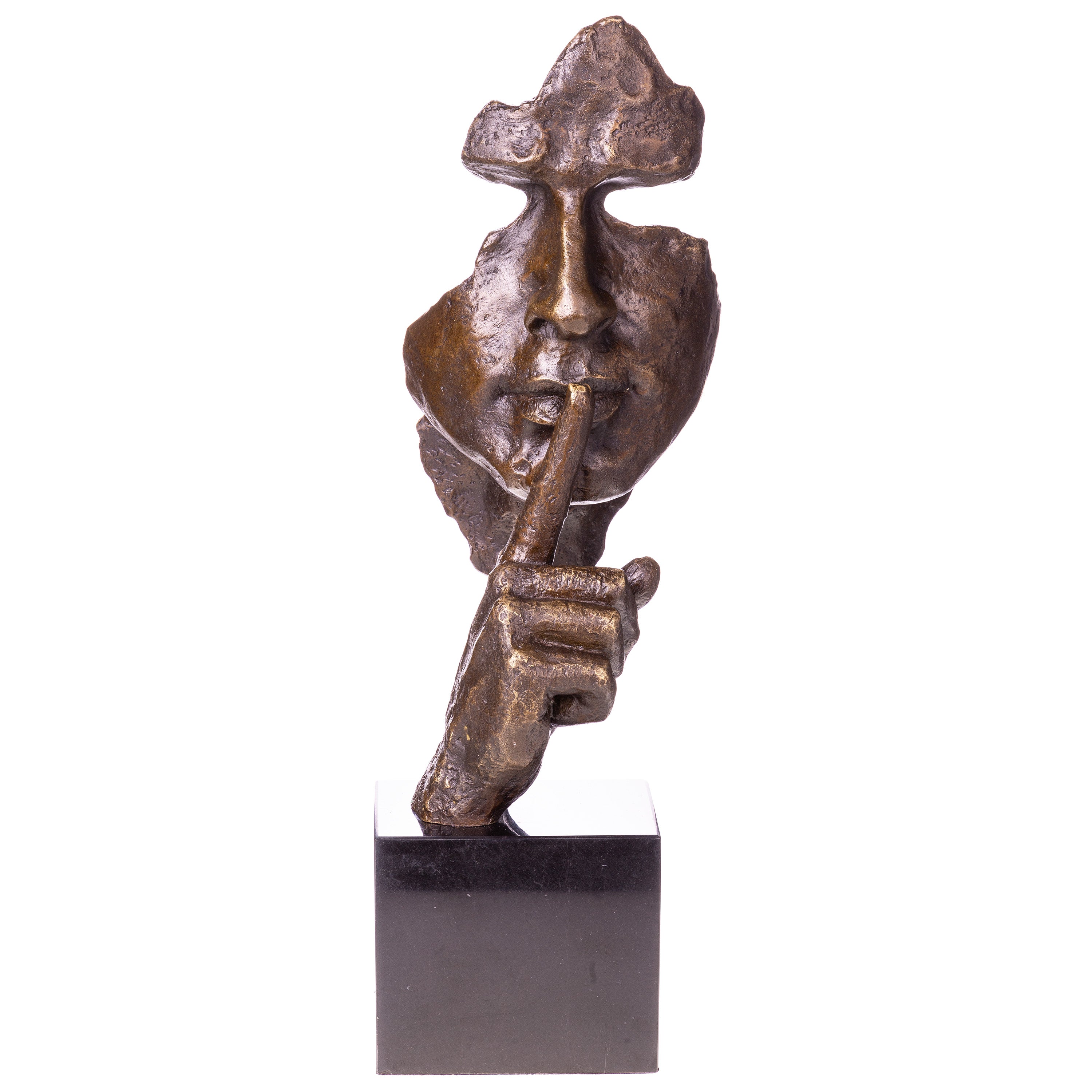 Bronze Skulptur Stille nach Salvador Dalí auf Marmorsockel - Surrealistisch