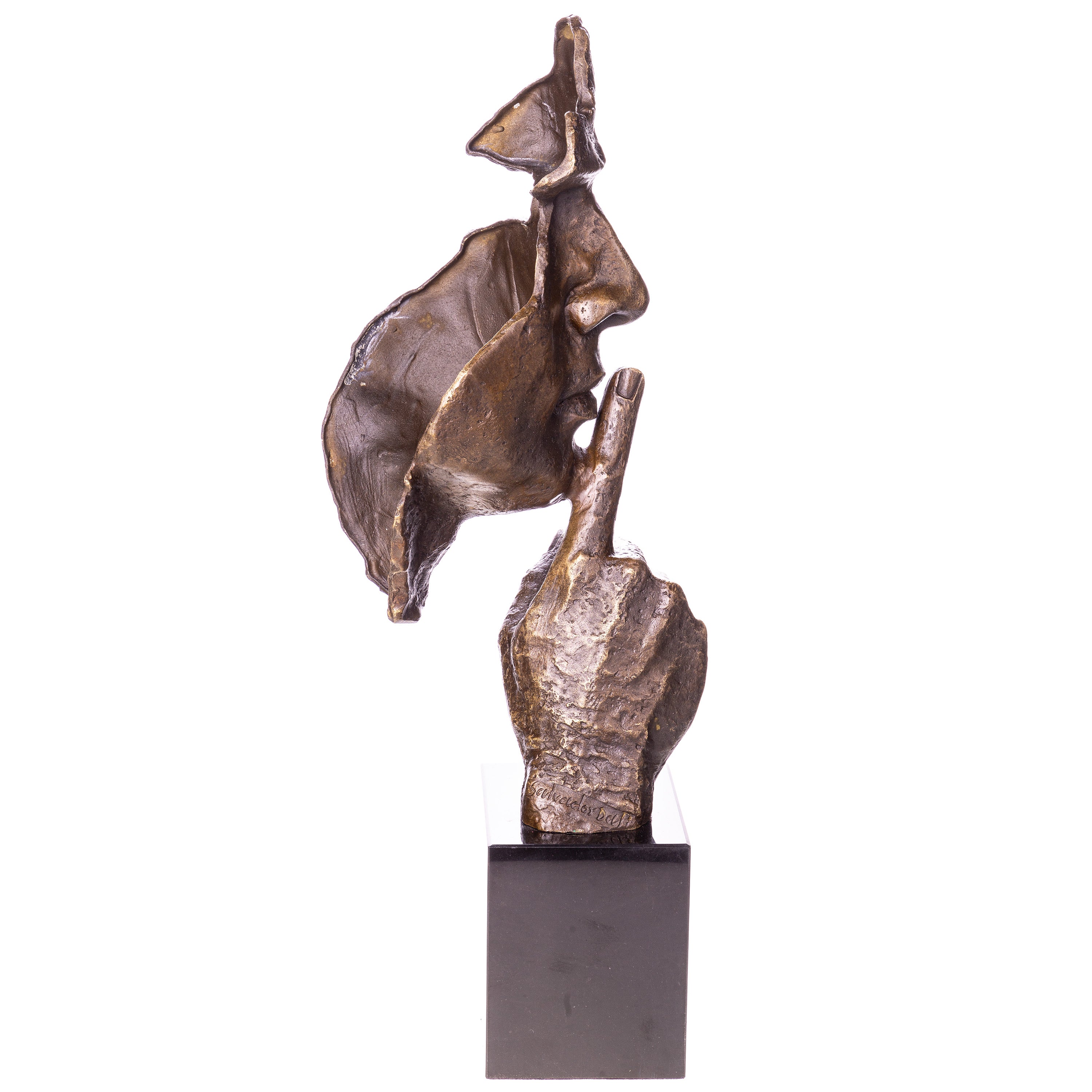 Bronze Skulptur Stille nach Salvador Dalí auf Marmorsockel - Surrealistisch