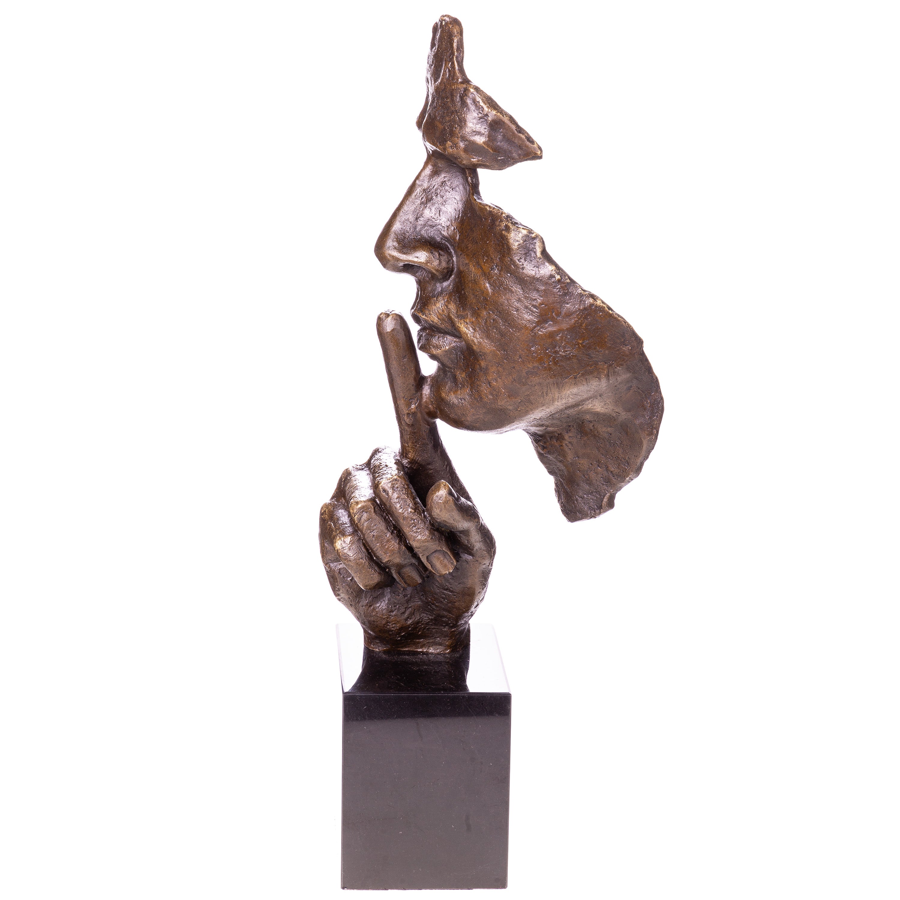 Bronze Skulptur Stille nach Salvador Dalí auf Marmorsockel - Surrealistisch