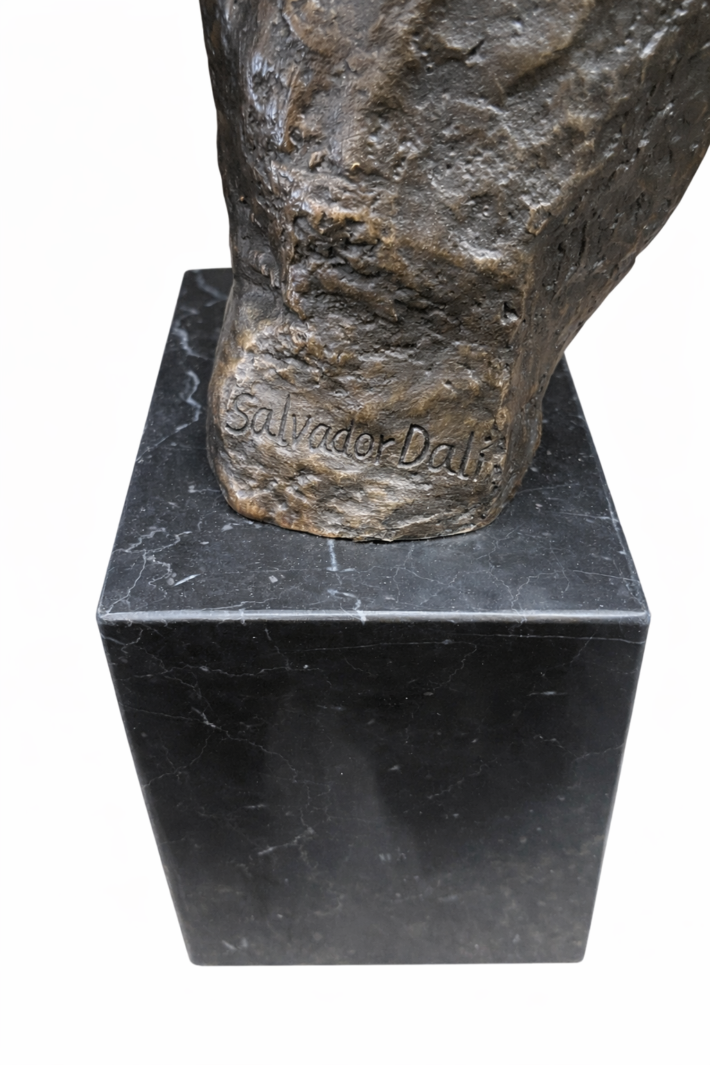 Bronze Skulptur Stille nach Salvador Dalí auf Marmorsockel - Surrealistisch