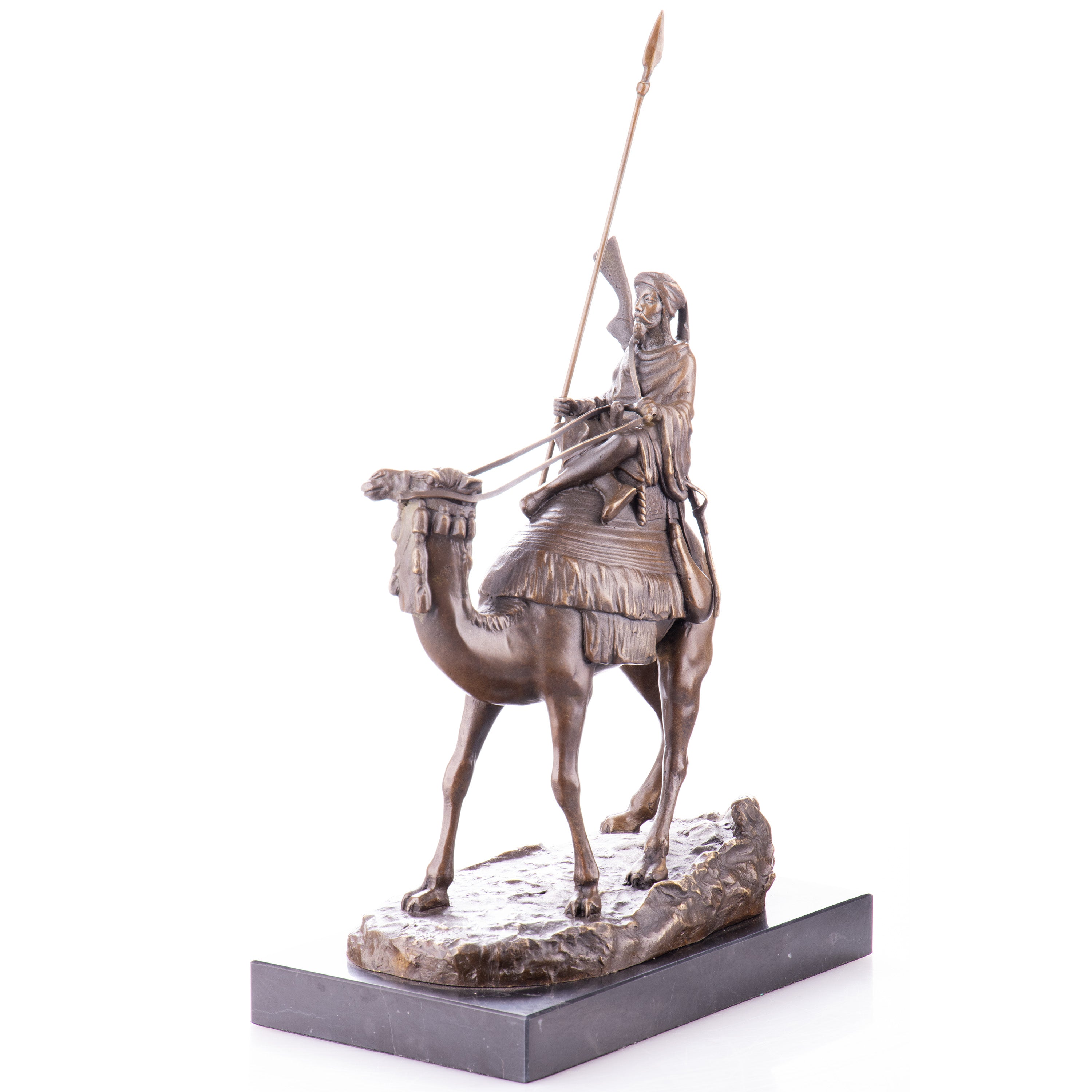 Bronzeskulptur - Beduine auf Dromedar Orient