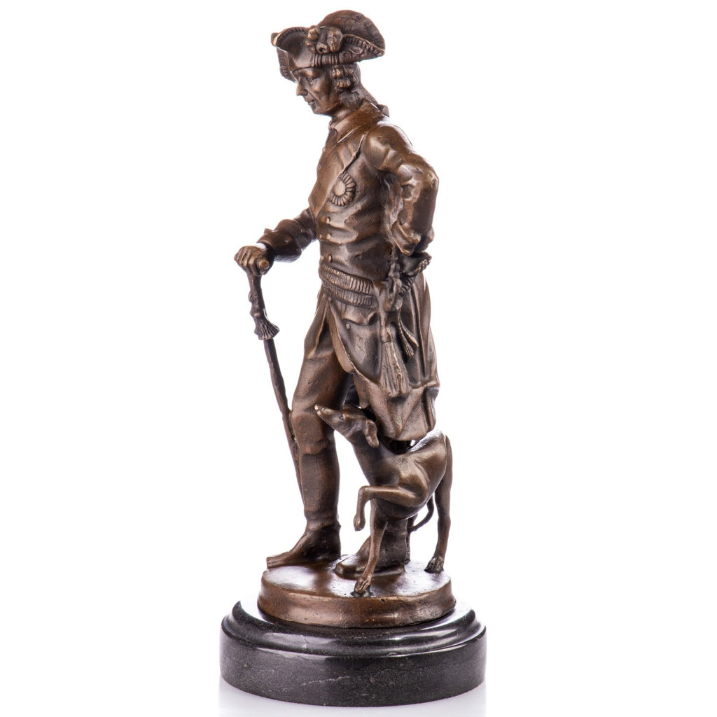 Bronze Skulptur König Friedrich II (Alter Fritz) Gladenbeck signiert 30 cm Figur