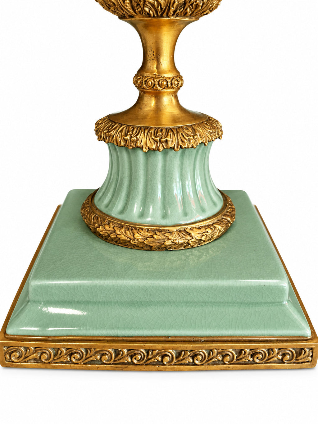 Kerzenhalter-Set Papageien aus Porzellan & Bronze – 2-teilig, 58 cm