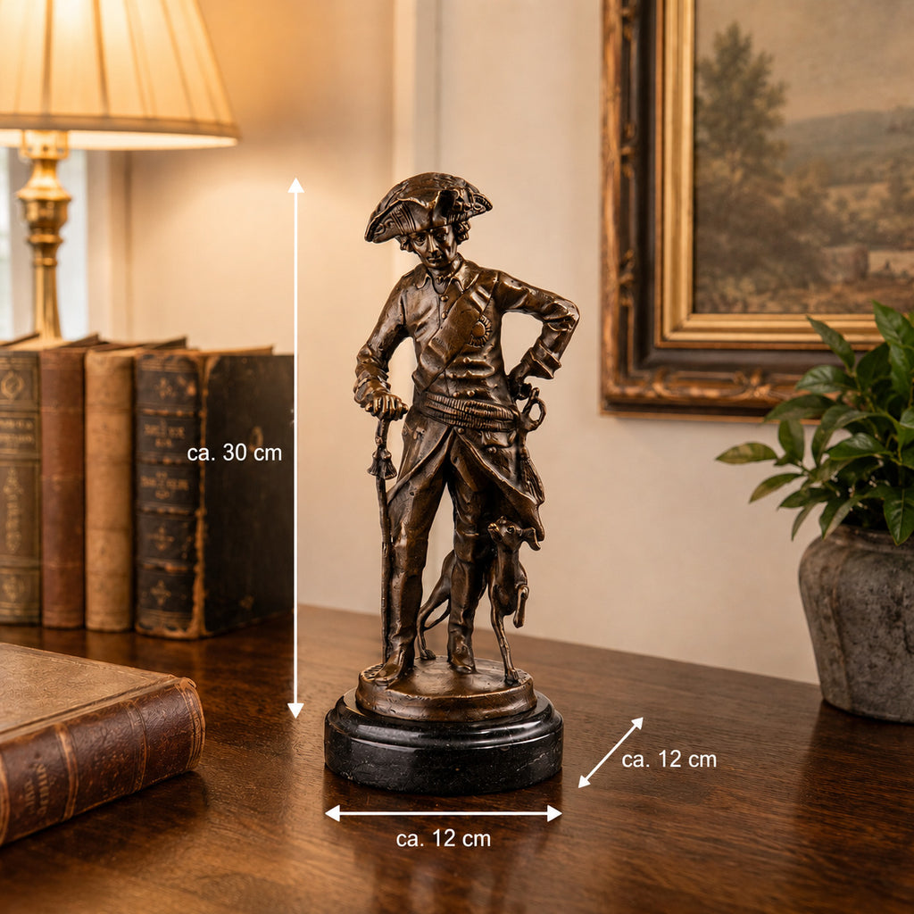 Bronze Skulptur König Friedrich II (Alter Fritz) Gladenbeck signiert 30 cm Figur