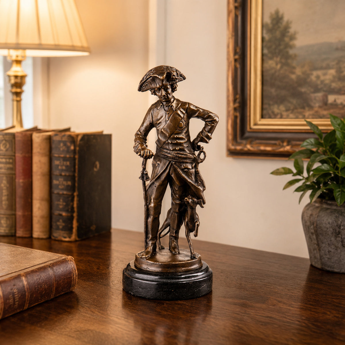 Bronze Skulptur König Friedrich II (Alter Fritz) Gladenbeck signiert 30 cm Figur